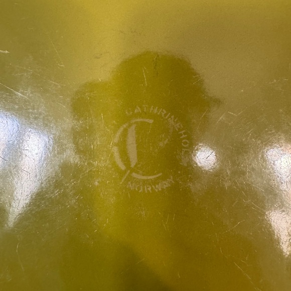 MCM Vintage Cathrineholm Lotus Casserole Baking Dish & Stand avocado green - Picture 5 of 14